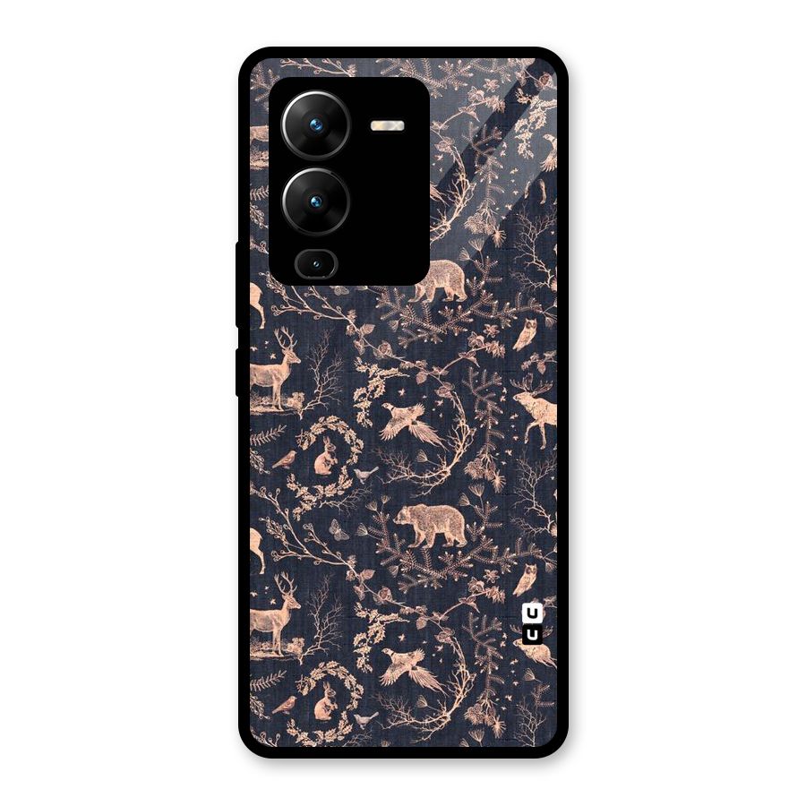 Beautiful Animal Design Glass Back Case for Vivo V25 Pro