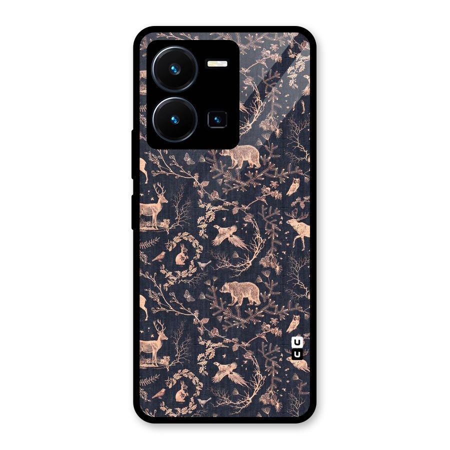 Beautiful Animal Design Glass Back Case for Vivo Y35
