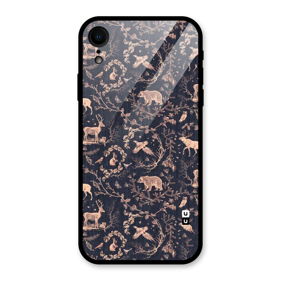Beautiful Animal Design Glass Back Case for XR