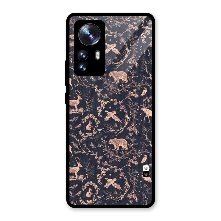 Beautiful Animal Design Glass Back Case for Xiaomi 12 Pro