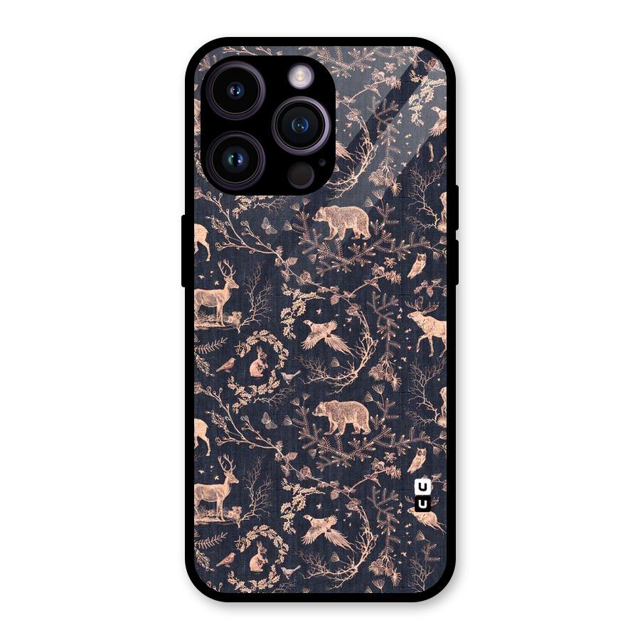 Beautiful Animal Design Glass Back Case for iPhone 14 Pro Max