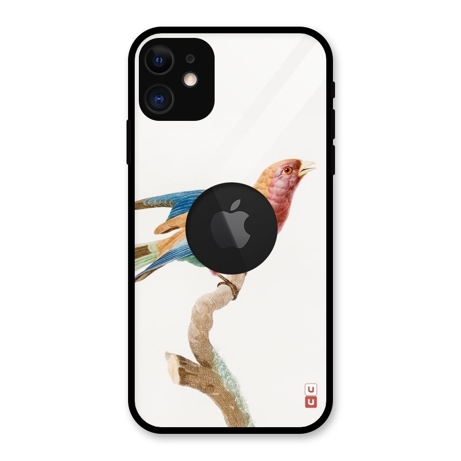 Beautiful Bird Glass Back Case for iPhone 11 Logo Cut