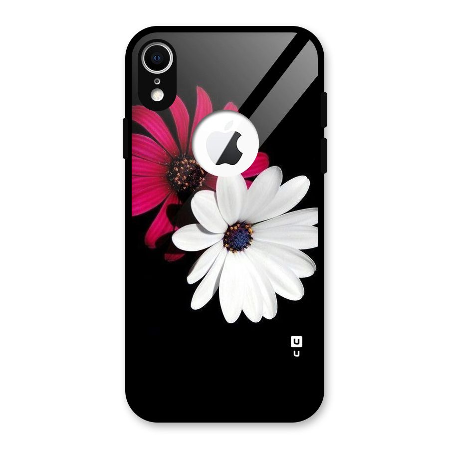 Beautiful Blooming Glass Back Case for iPhone XR Logo Cut