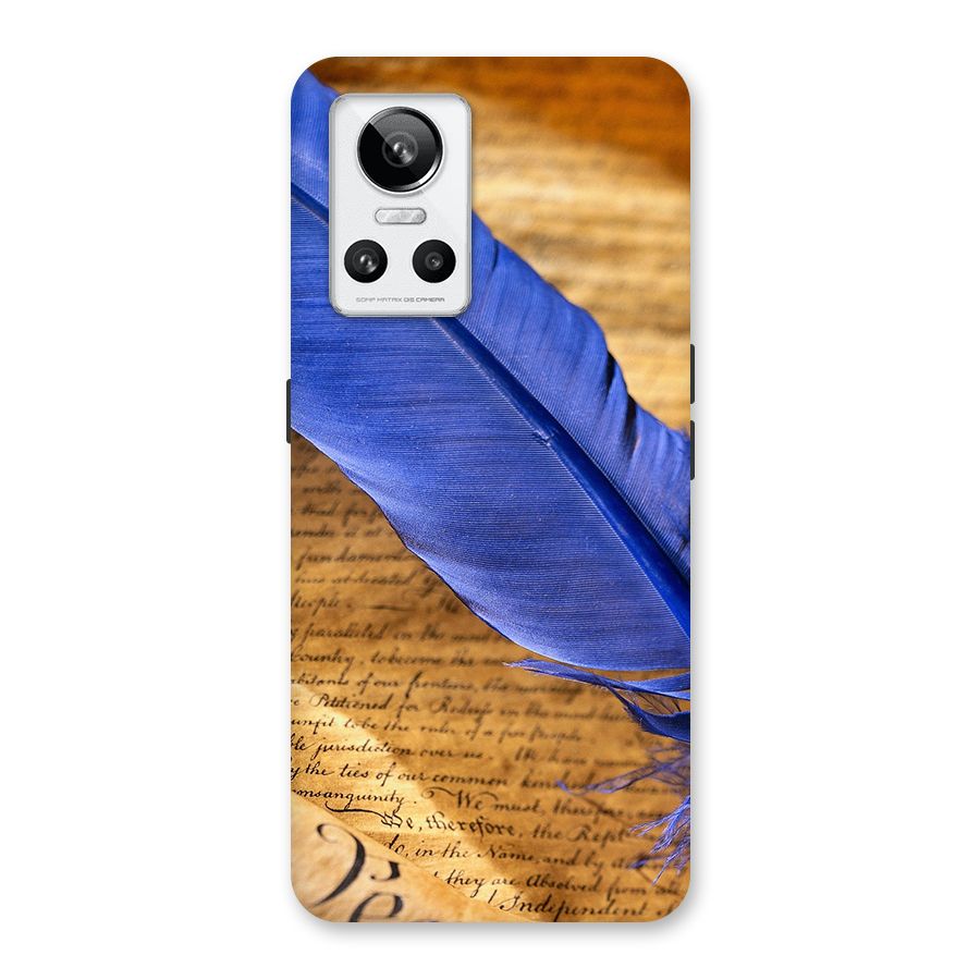 Beautiful Blue Feather Back Case for Realme GT Neo 3