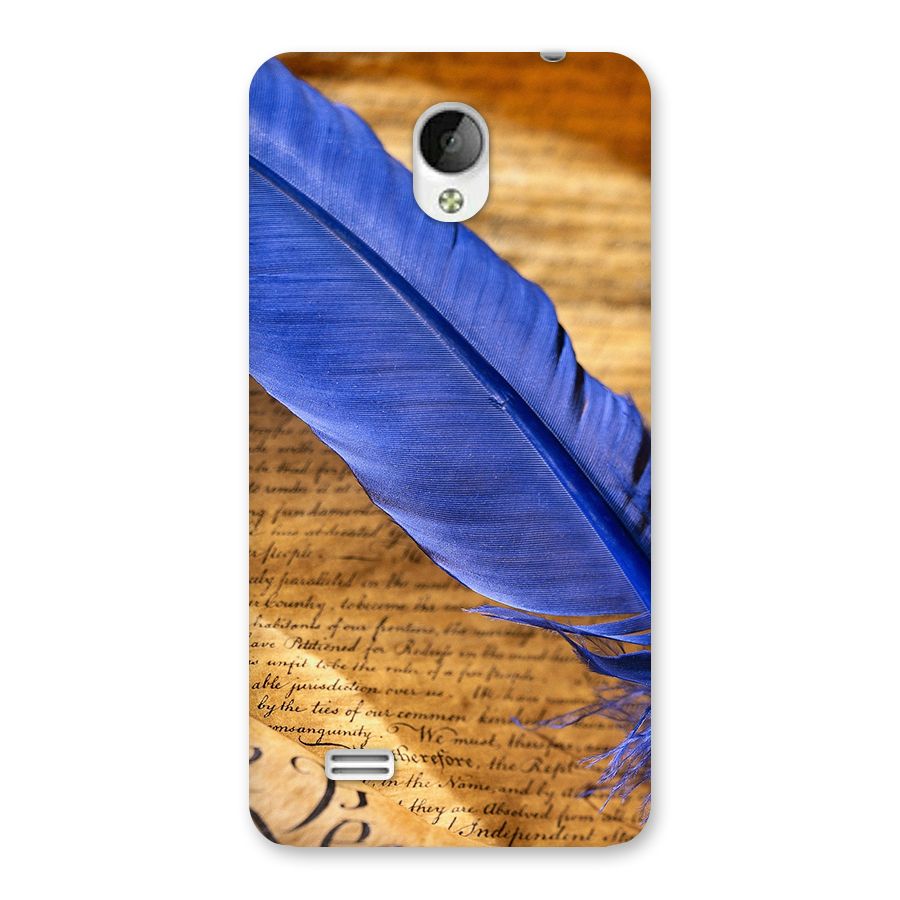 Beautiful Blue Feather Back Case for Vivo Y21