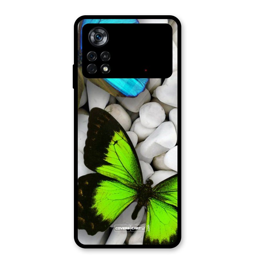 Beautiful Butterflies Glass Back Case for Poco X4 Pro 5G