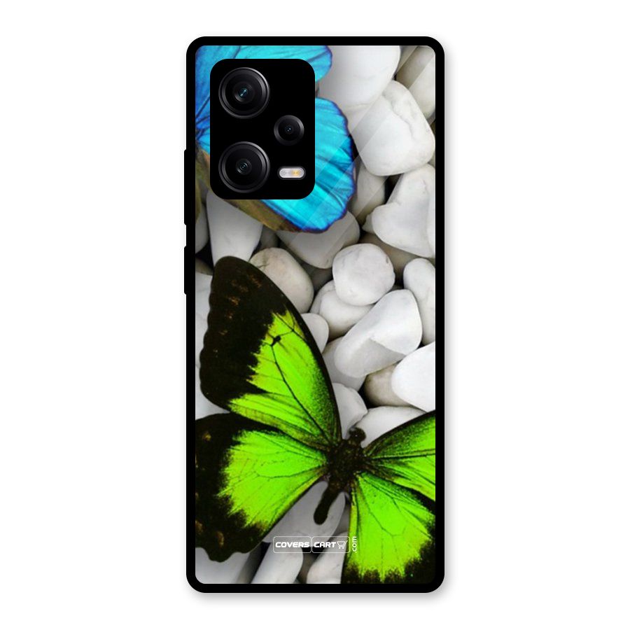 Beautiful Butterflies Glass Back Case for Redmi Note 12 Pro
