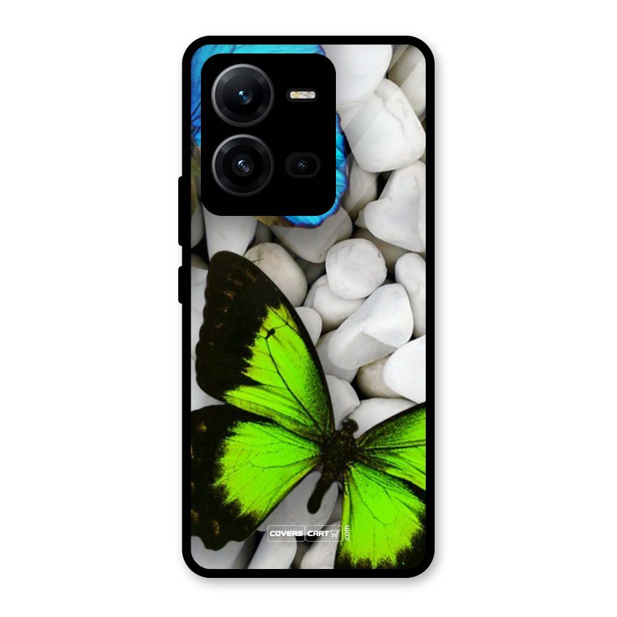 Beautiful Butterflies Glass Back Case for Vivo V25