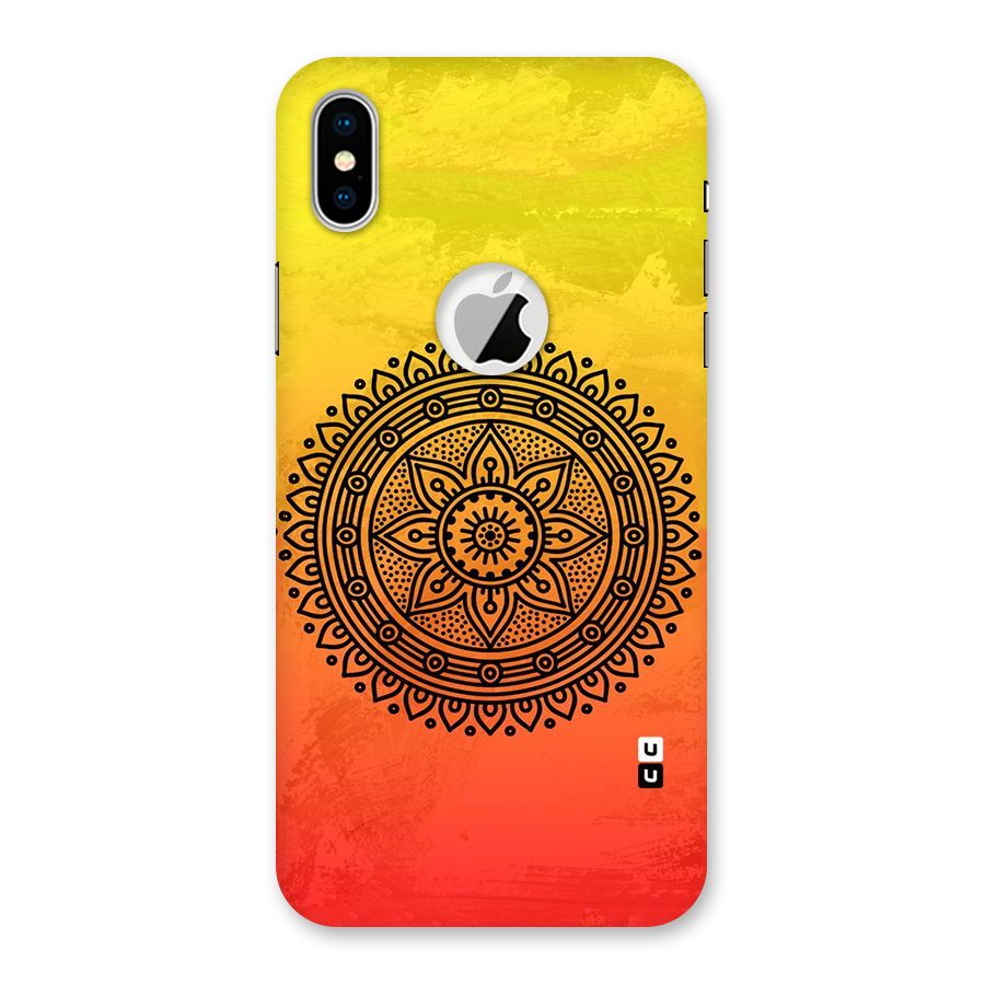 Beautiful Circle Art Back Case for iPhone X Logo Cut