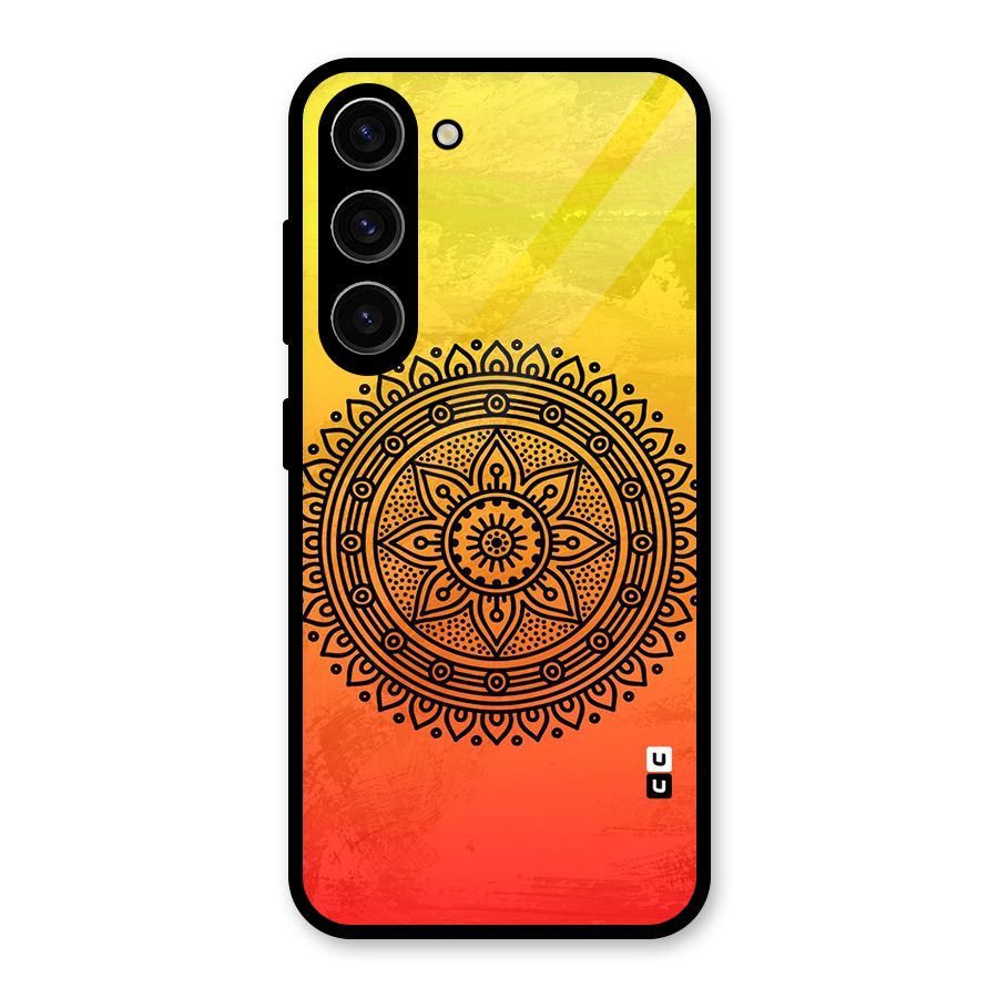Beautiful Circle Art Glass Back Case for Galaxy S23