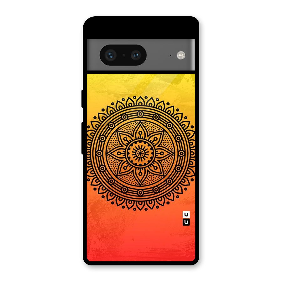 Beautiful Circle Art Glass Back Case for Google Pixel 7