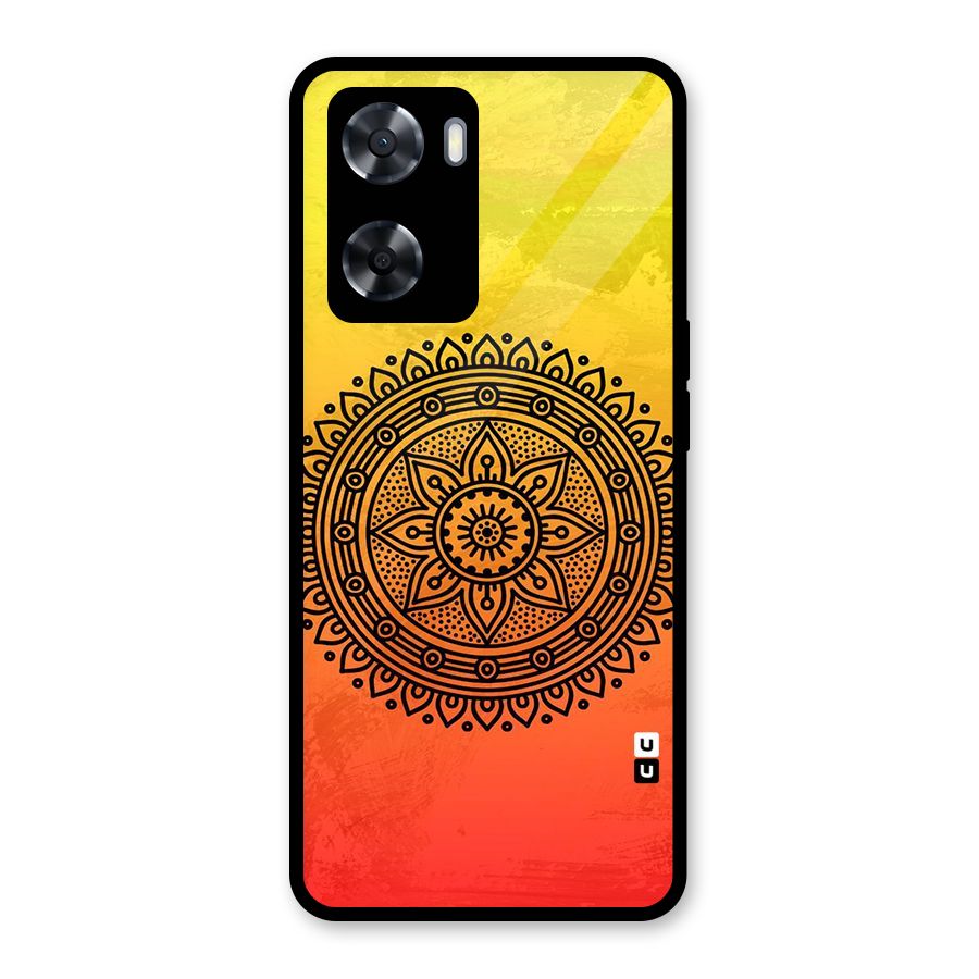 Beautiful Circle Art Glass Back Case for Oppo A57 2022