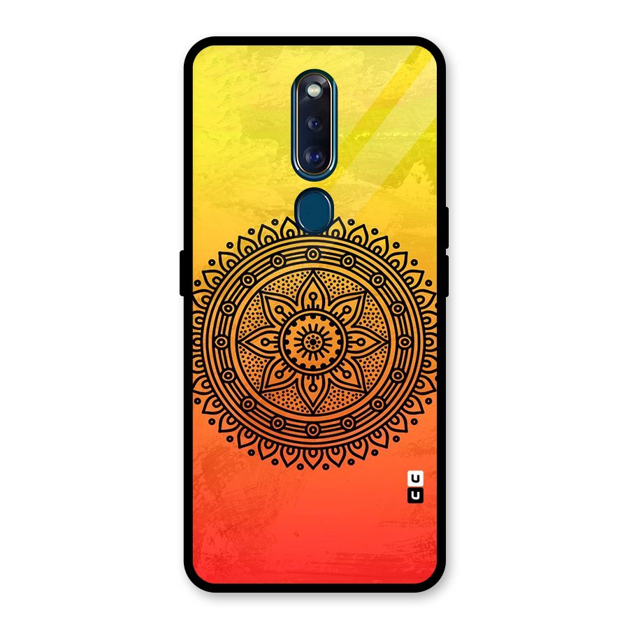 Beautiful Circle Art Glass Back Case for Oppo F11 Pro
