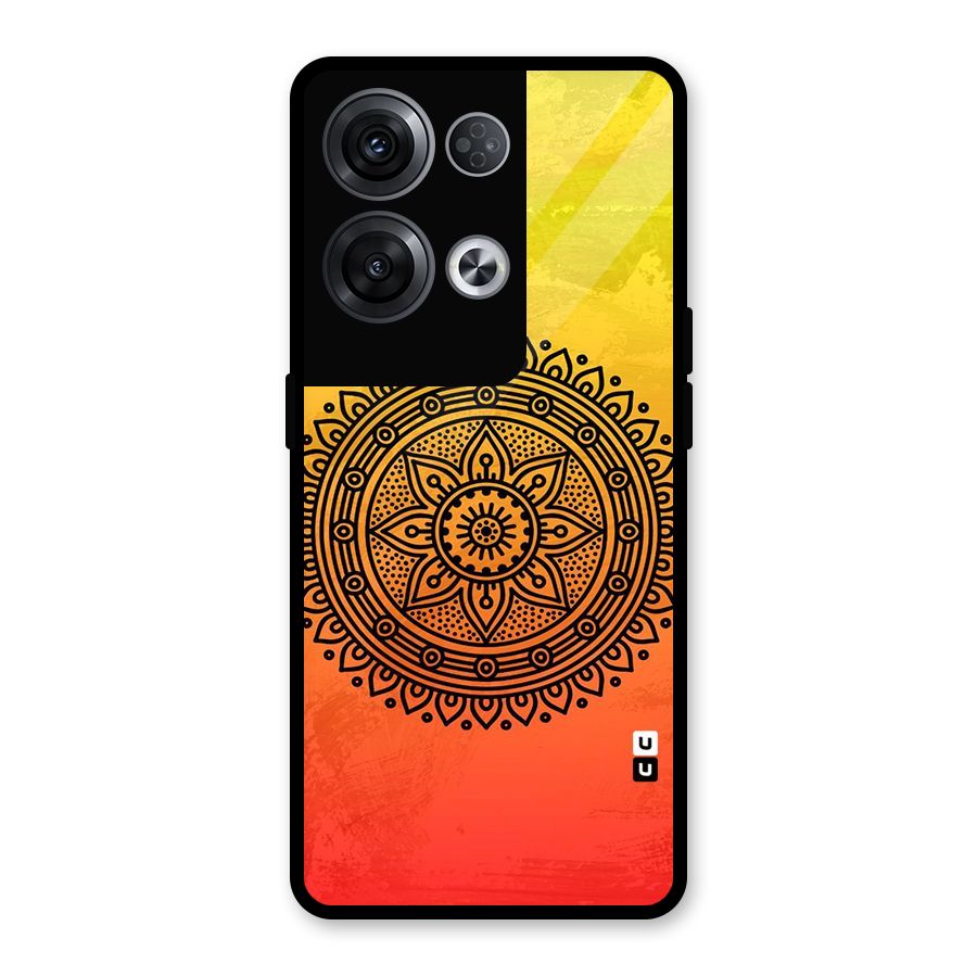 Beautiful Circle Art Glass Back Case for Oppo Reno8 Pro 5G