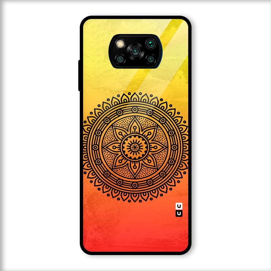 Beautiful Circle Art Glass Back Case for Poco X3