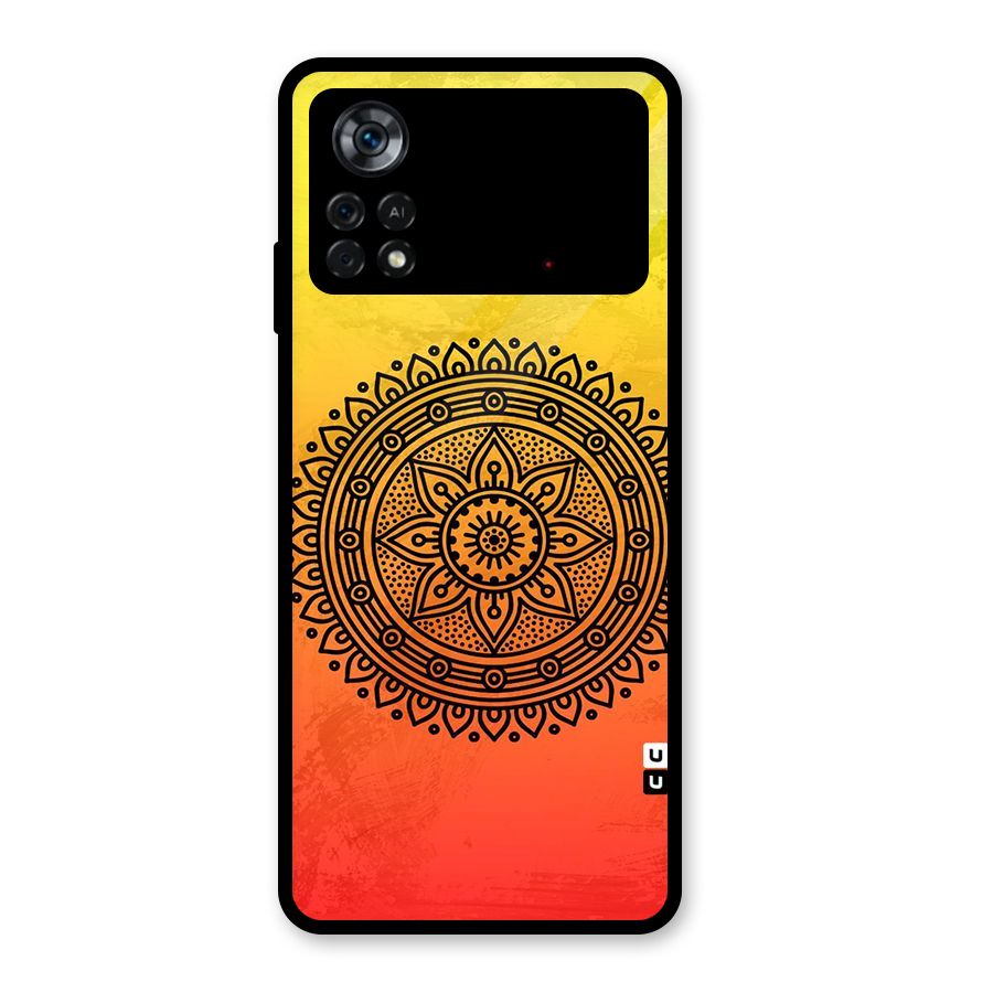 Beautiful Circle Art Glass Back Case for Poco X4 Pro 5G