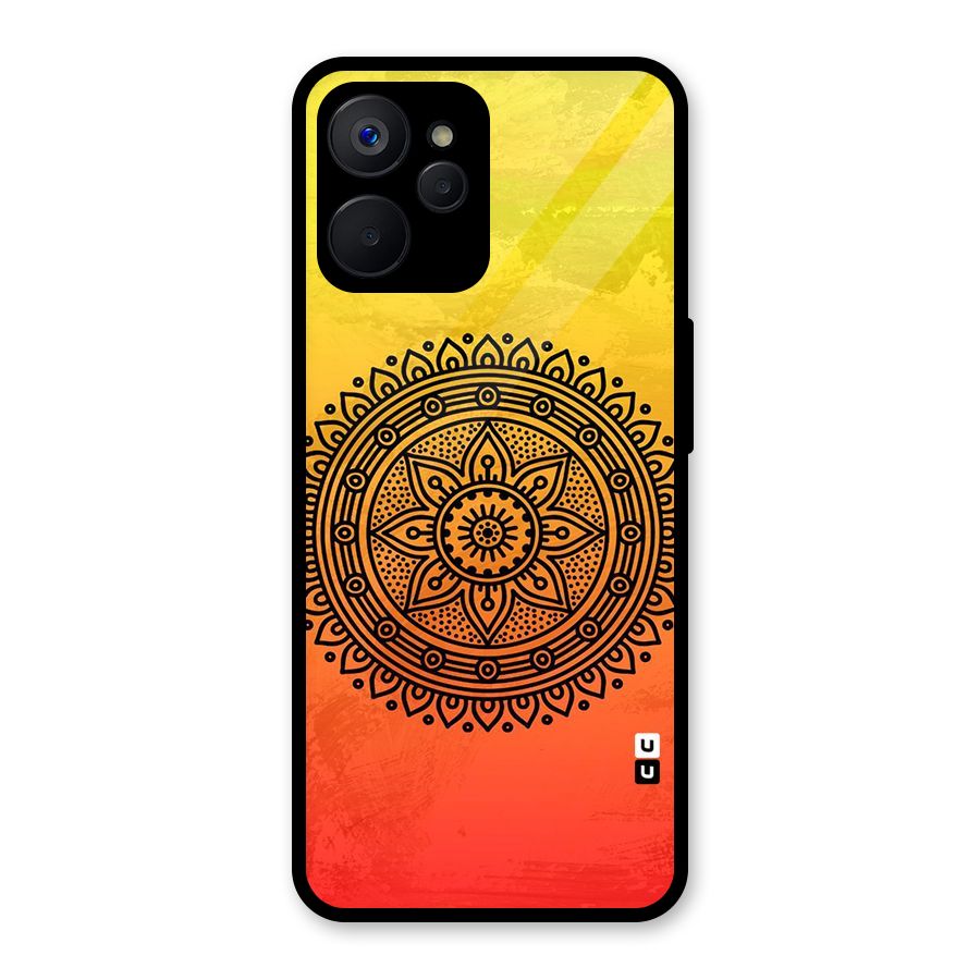Beautiful Circle Art Glass Back Case for Realme 9i 5G