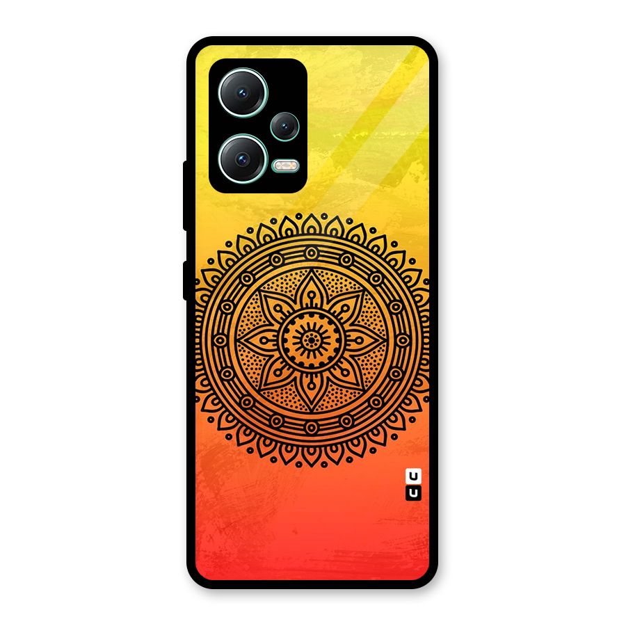 Beautiful Circle Art Glass Back Case for Redmi Note 12 5G