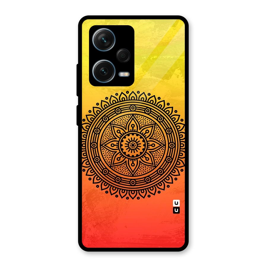 Beautiful Circle Art Glass Back Case for Redmi Note 12 Pro Plus 5G