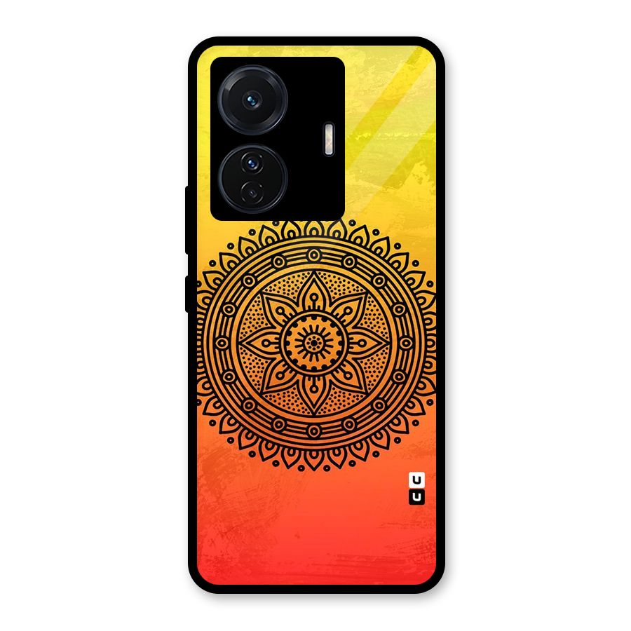 Beautiful Circle Art Glass Back Case for Vivo T1 Pro