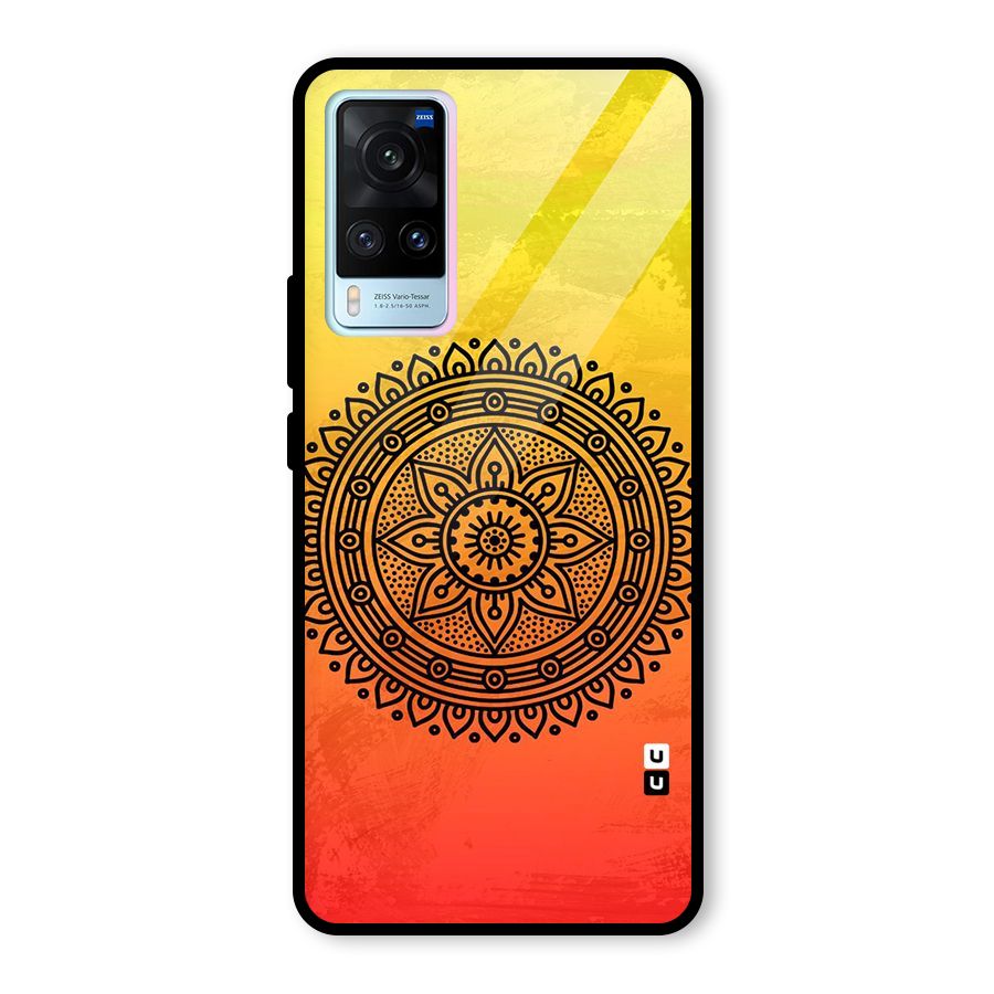 Beautiful Circle Art Glass Back Case for Vivo X60