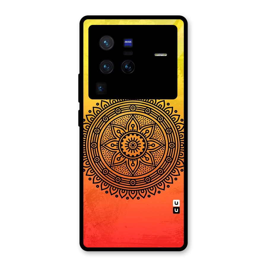 Beautiful Circle Art Glass Back Case for Vivo X80 Pro