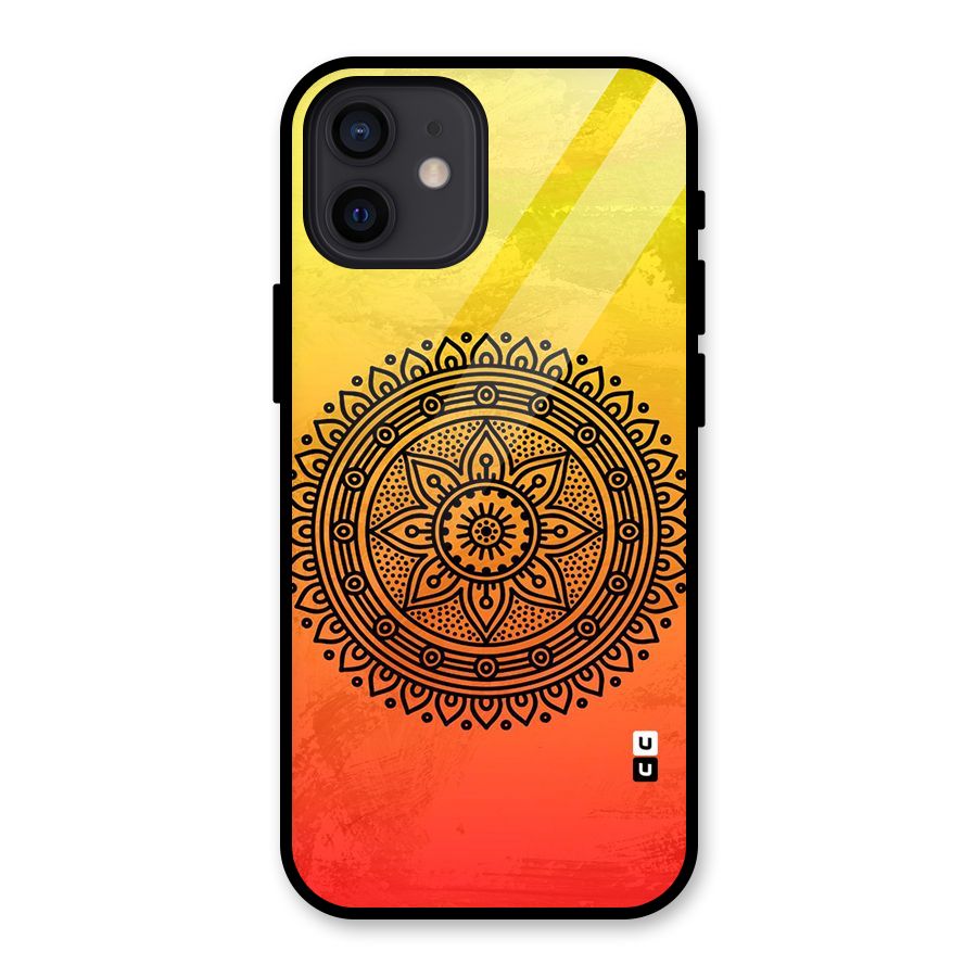 Beautiful Circle Art Glass Back Case for iPhone 12