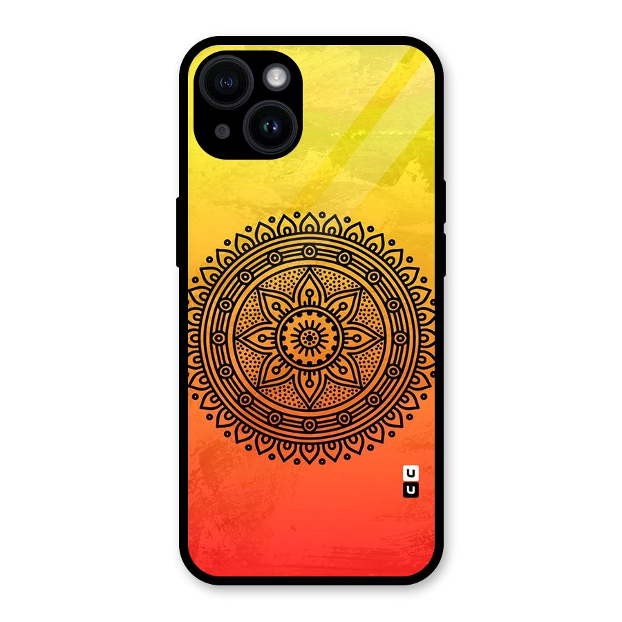 Beautiful Circle Art Glass Back Case for iPhone 14
