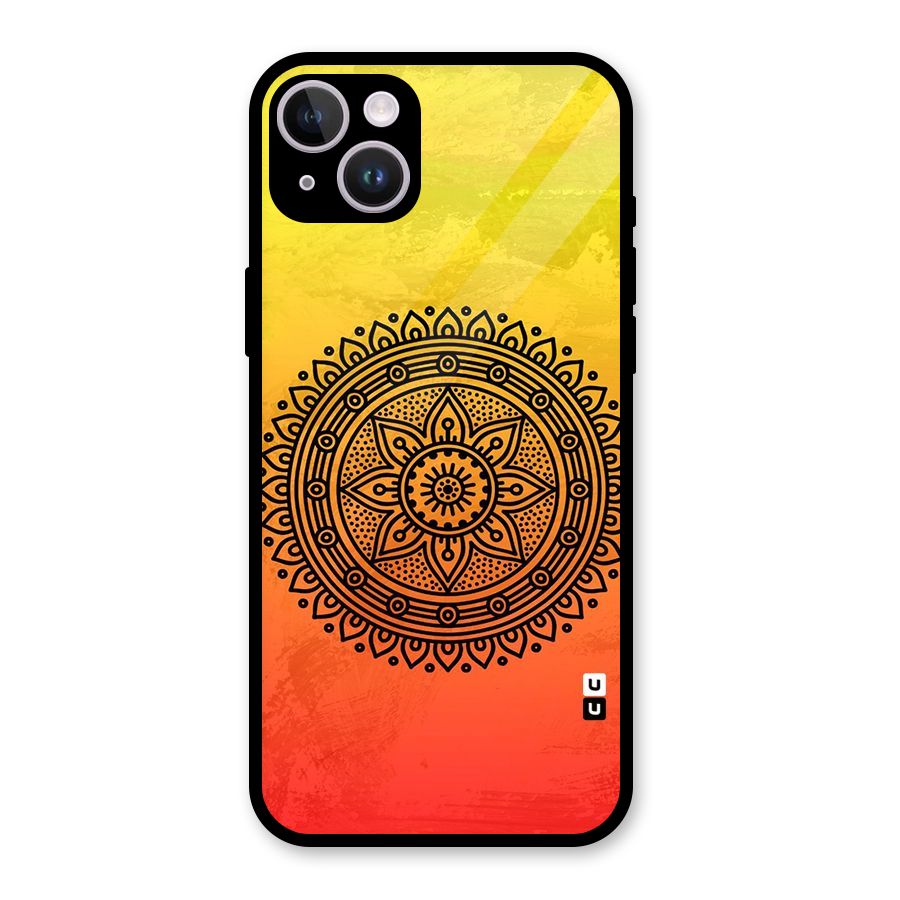 Beautiful Circle Art Glass Back Case for iPhone 14 Plus