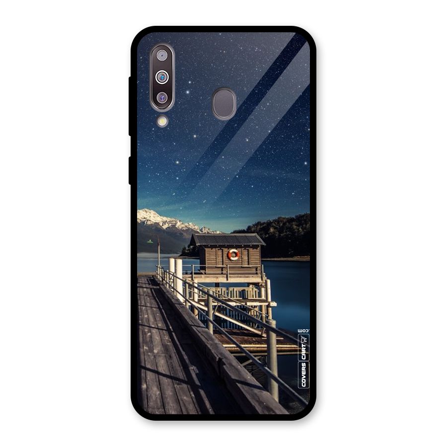 Beautiful Dock Hut Glass Back Case for Galaxy M30