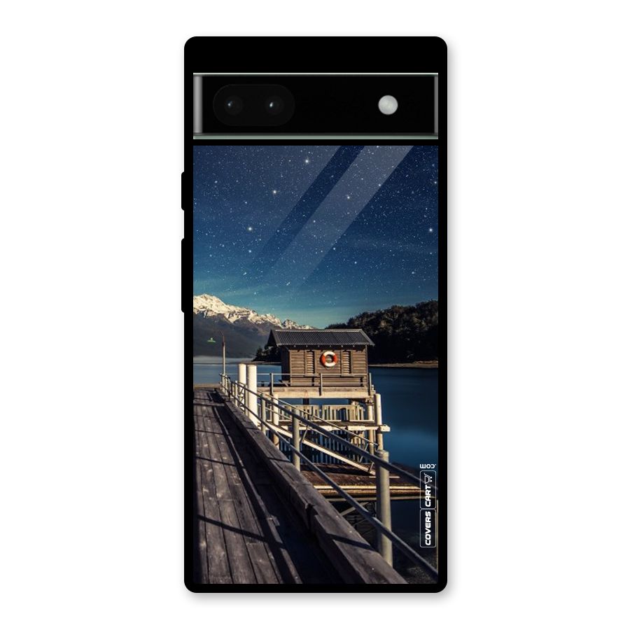 Beautiful Dock Hut Glass Back Case for Google Pixel 6a