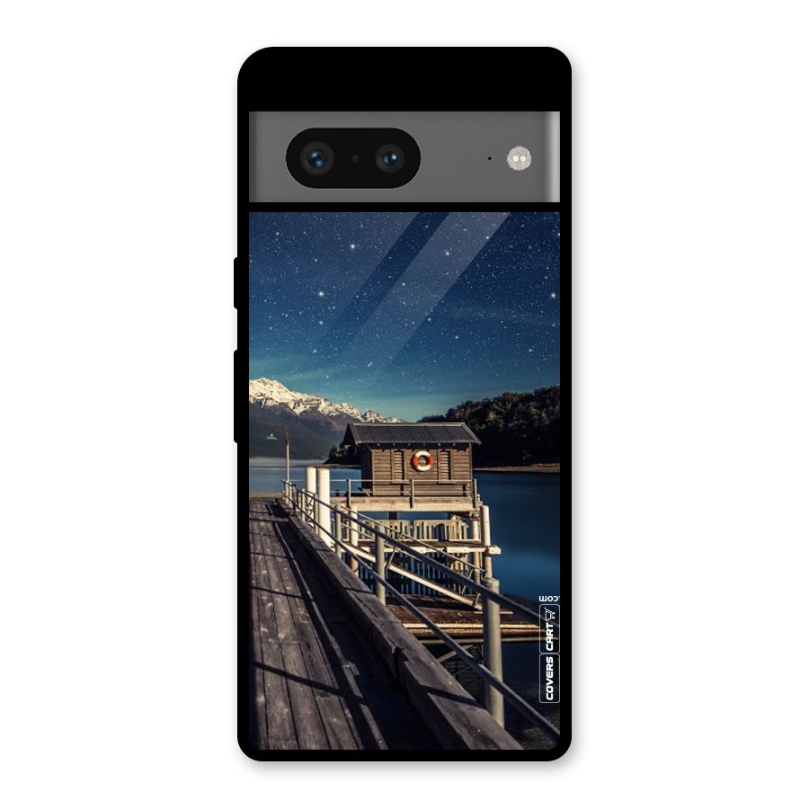 Beautiful Dock Hut Glass Back Case for Google Pixel 7