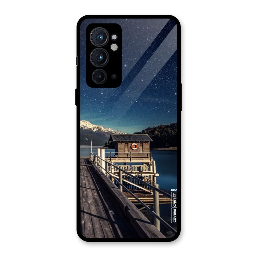 Beautiful Dock Hut Glass Back Case for OnePlus 9RT 5G