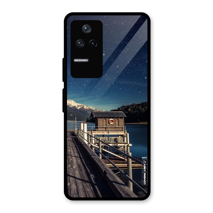 Beautiful Dock Hut Glass Back Case for Poco F4 5G