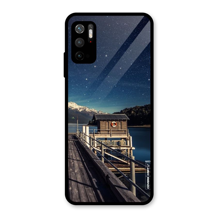 Beautiful Dock Hut Glass Back Case for Poco M3 Pro 5G