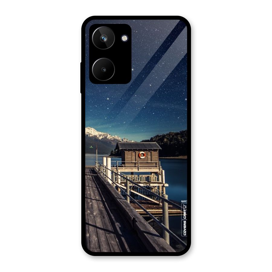 Beautiful Dock Hut Glass Back Case for Realme 10