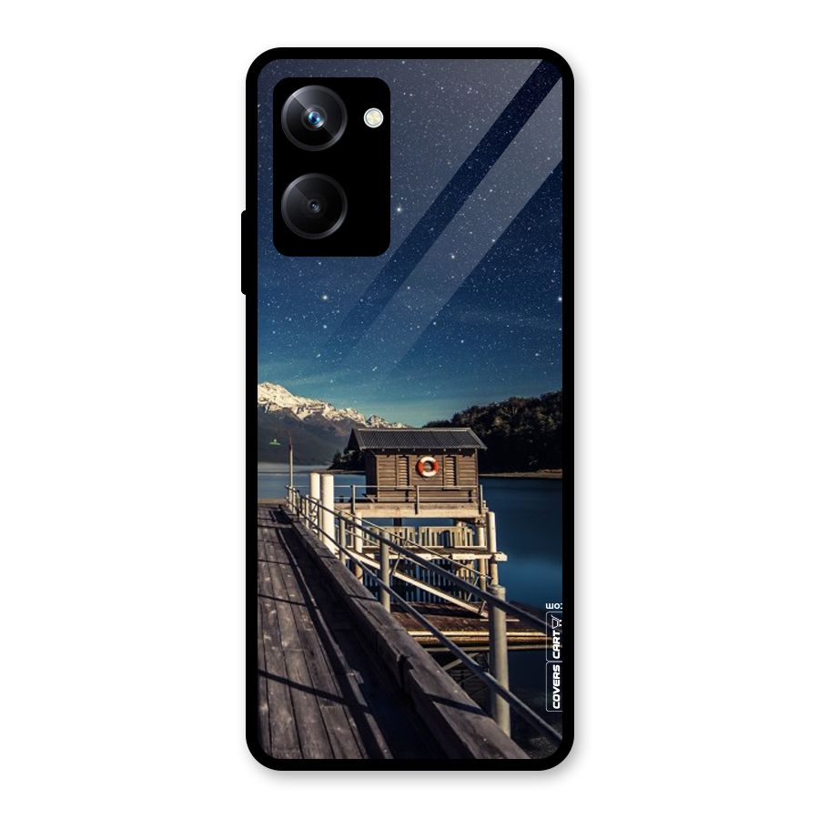 Beautiful Dock Hut Glass Back Case for Realme 10 Pro
