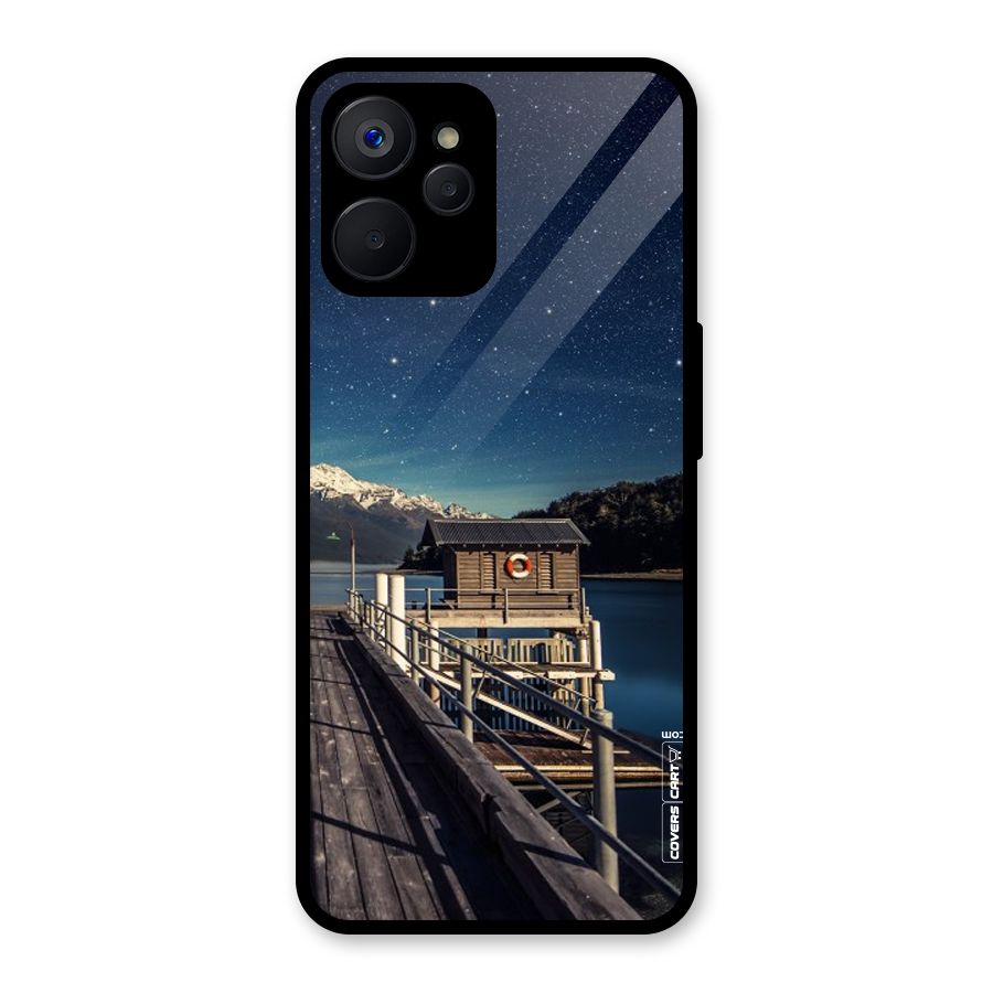 Beautiful Dock Hut Glass Back Case for Realme 9i 5G