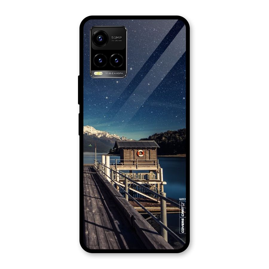 Beautiful Dock Hut Glass Back Case for Vivo Y21T