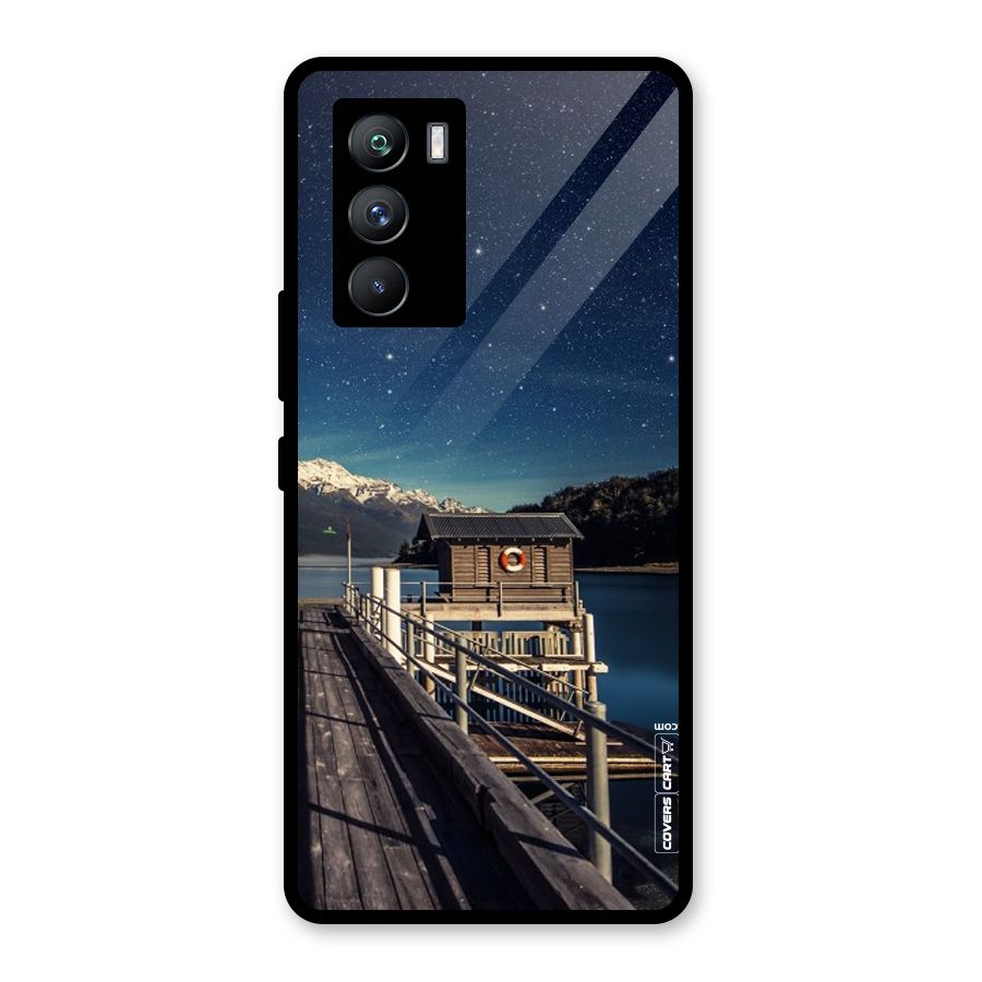 Beautiful Dock Hut Glass Back Case for Vivo iQOO 9 SE