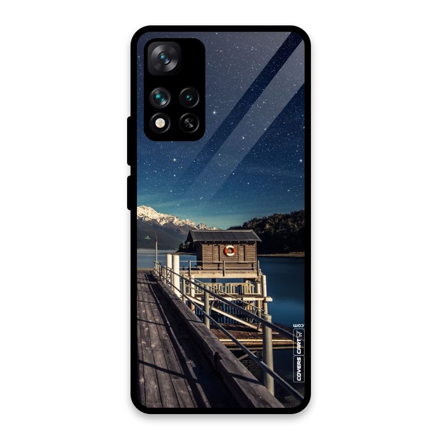 Beautiful Dock Hut Glass Back Case for Xiaomi 11i HyperCharge 5G