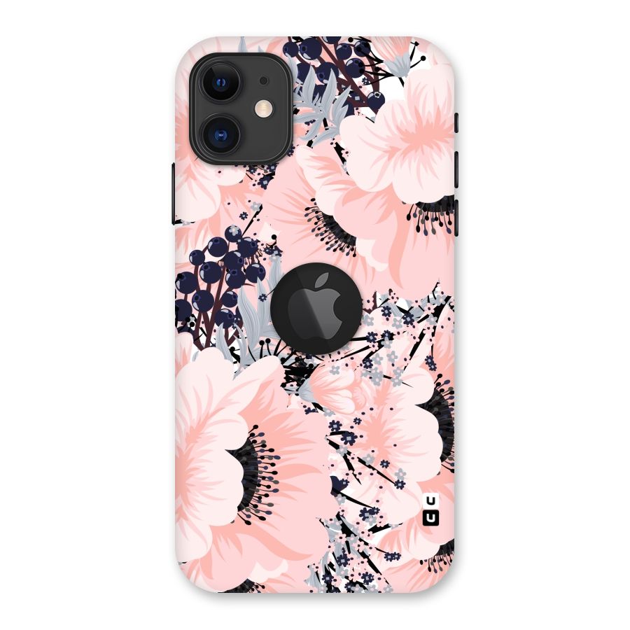 Beautiful Flowers Back Case for iPhone 11 Logo Cut