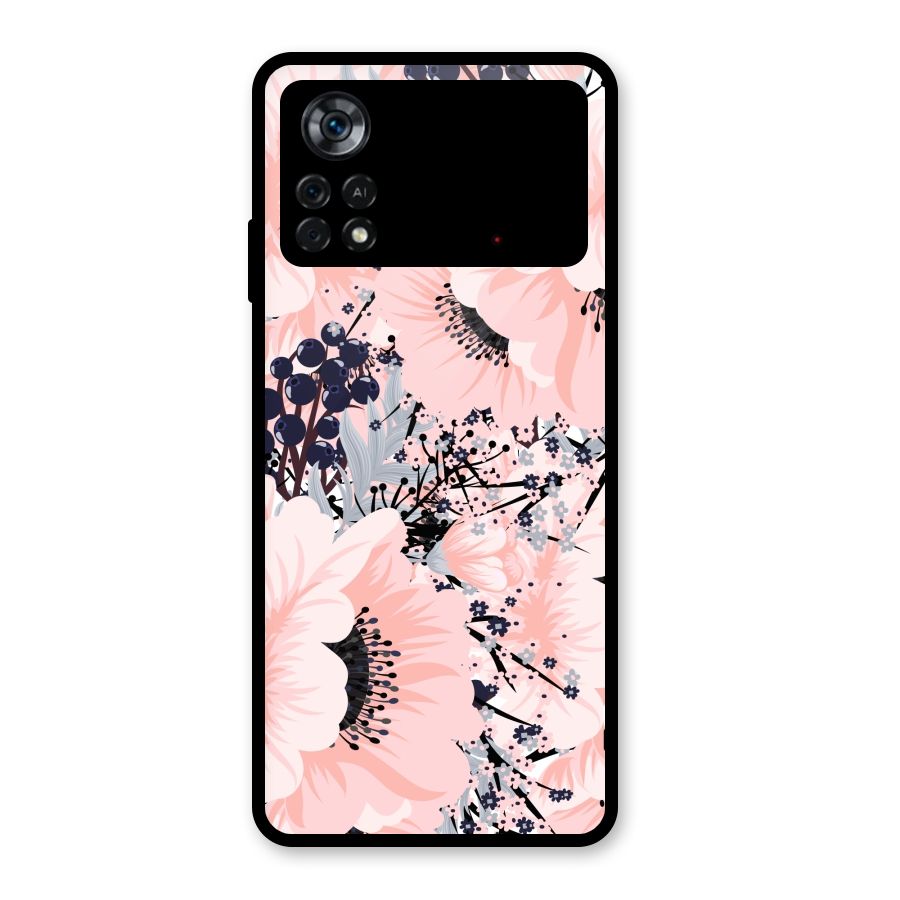 Beautiful Flowers Glass Back Case for Poco X4 Pro 5G