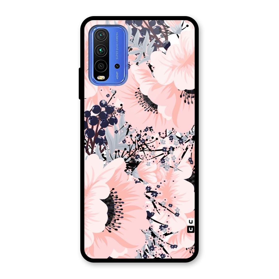 Beautiful Flowers Glass Back Case for Redmi 9 Power