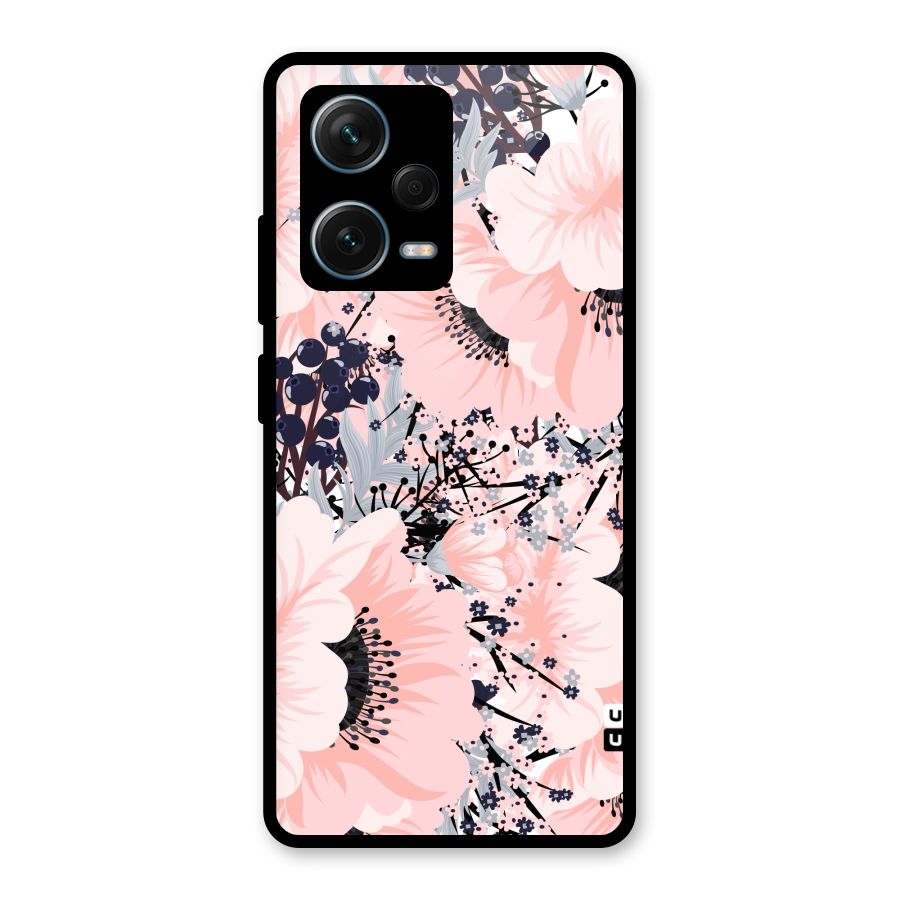 Beautiful Flowers Glass Back Case for Redmi Note 12 Pro Plus 5G