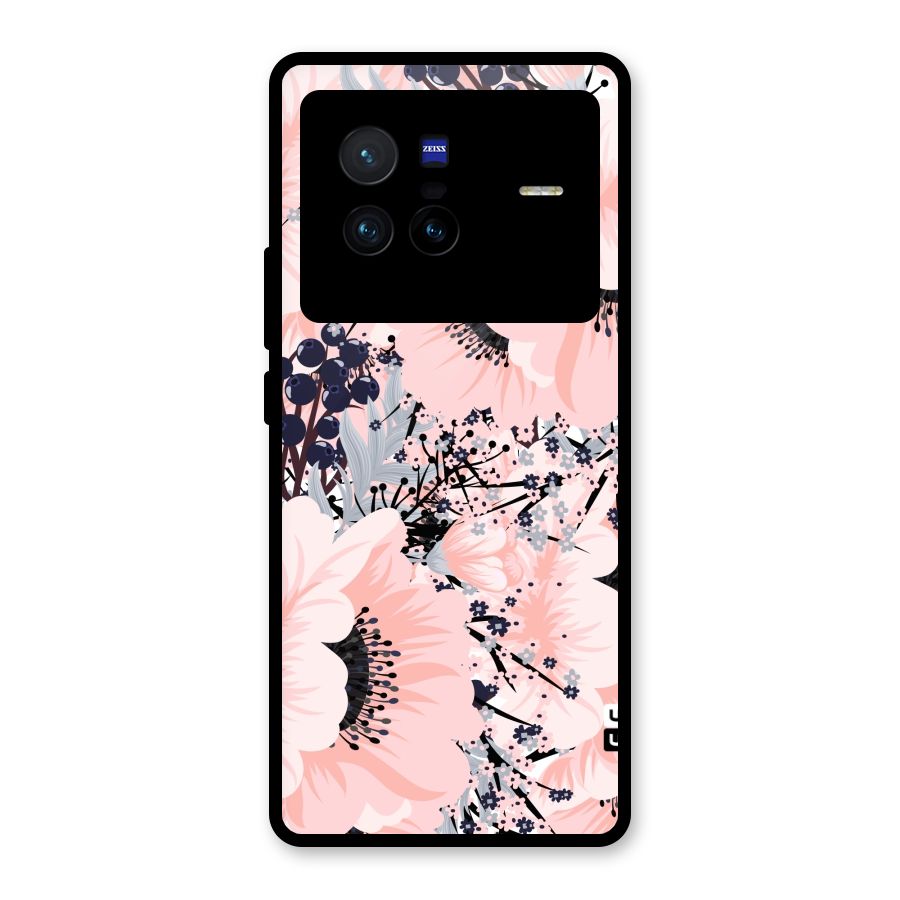 Beautiful Flowers Glass Back Case for Vivo X80
