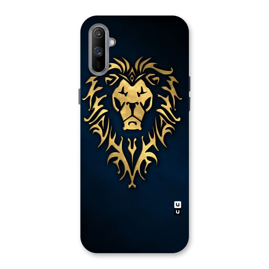 Beautiful Golden Lion Design Back Case for Realme C3