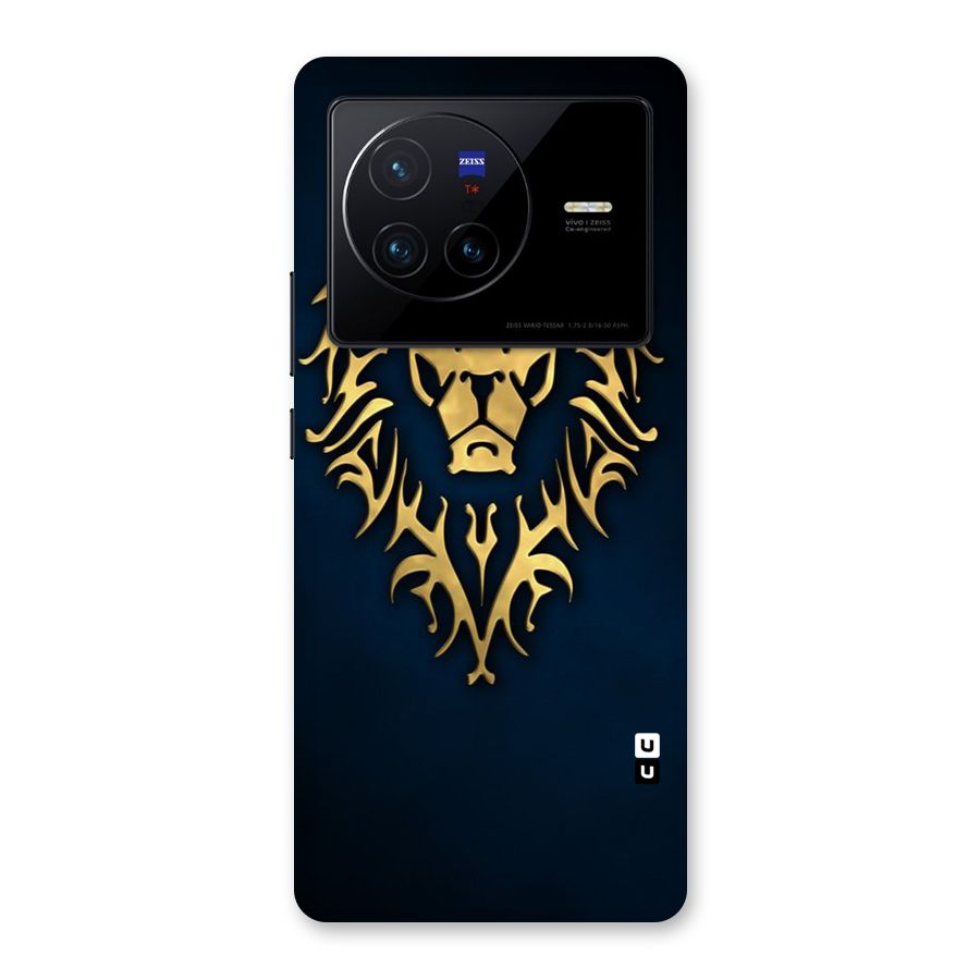 Beautiful Golden Lion Design Back Case for Vivo X80