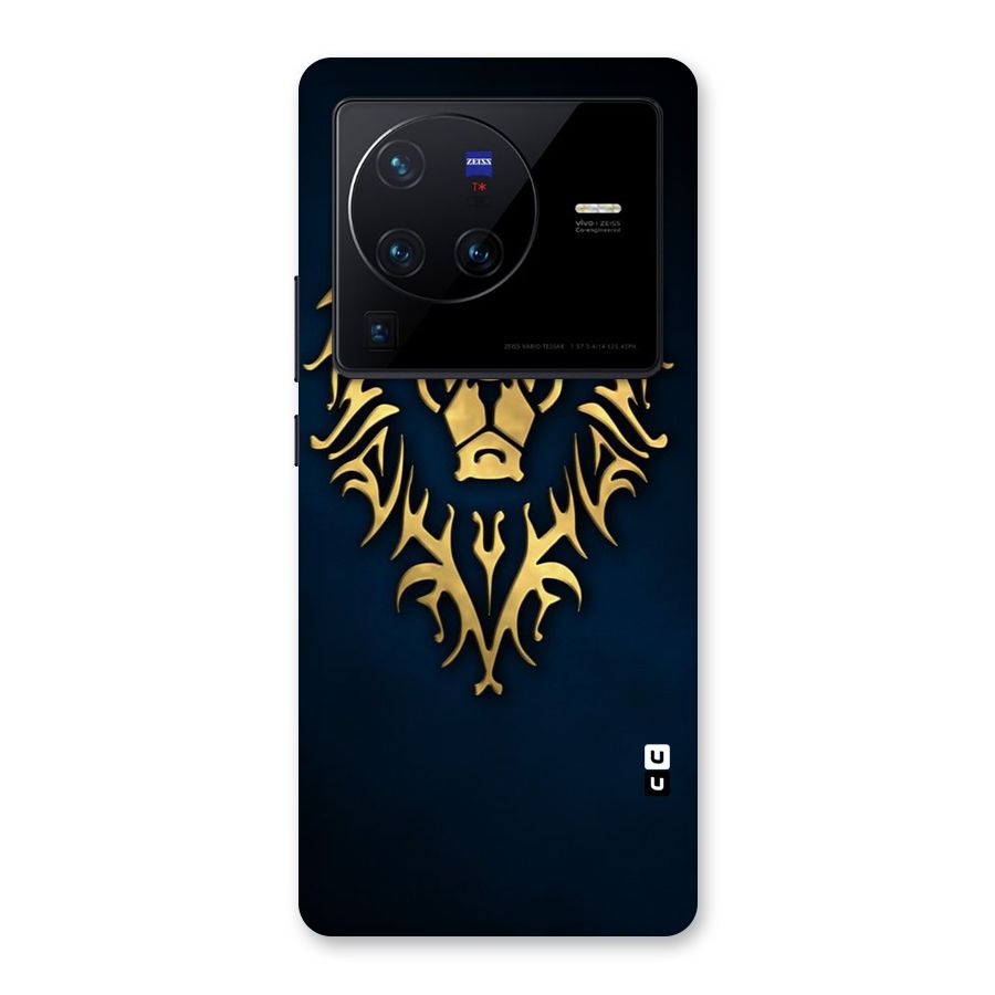 Beautiful Golden Lion Design Back Case for Vivo X80 Pro