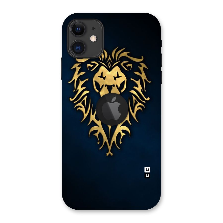 Beautiful Golden Lion Design Back Case for iPhone 11 Logo Cut